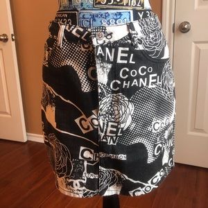 Chanel denim skirt